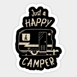 Camping Happiness Trailer Camper Sticker